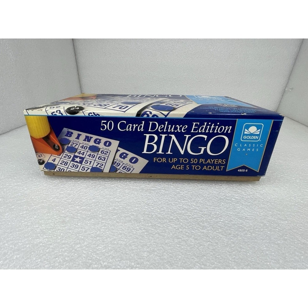 Golden Classic Games 50 Card Deluxe Edition Bingo Set 4805-6 Vintage Game